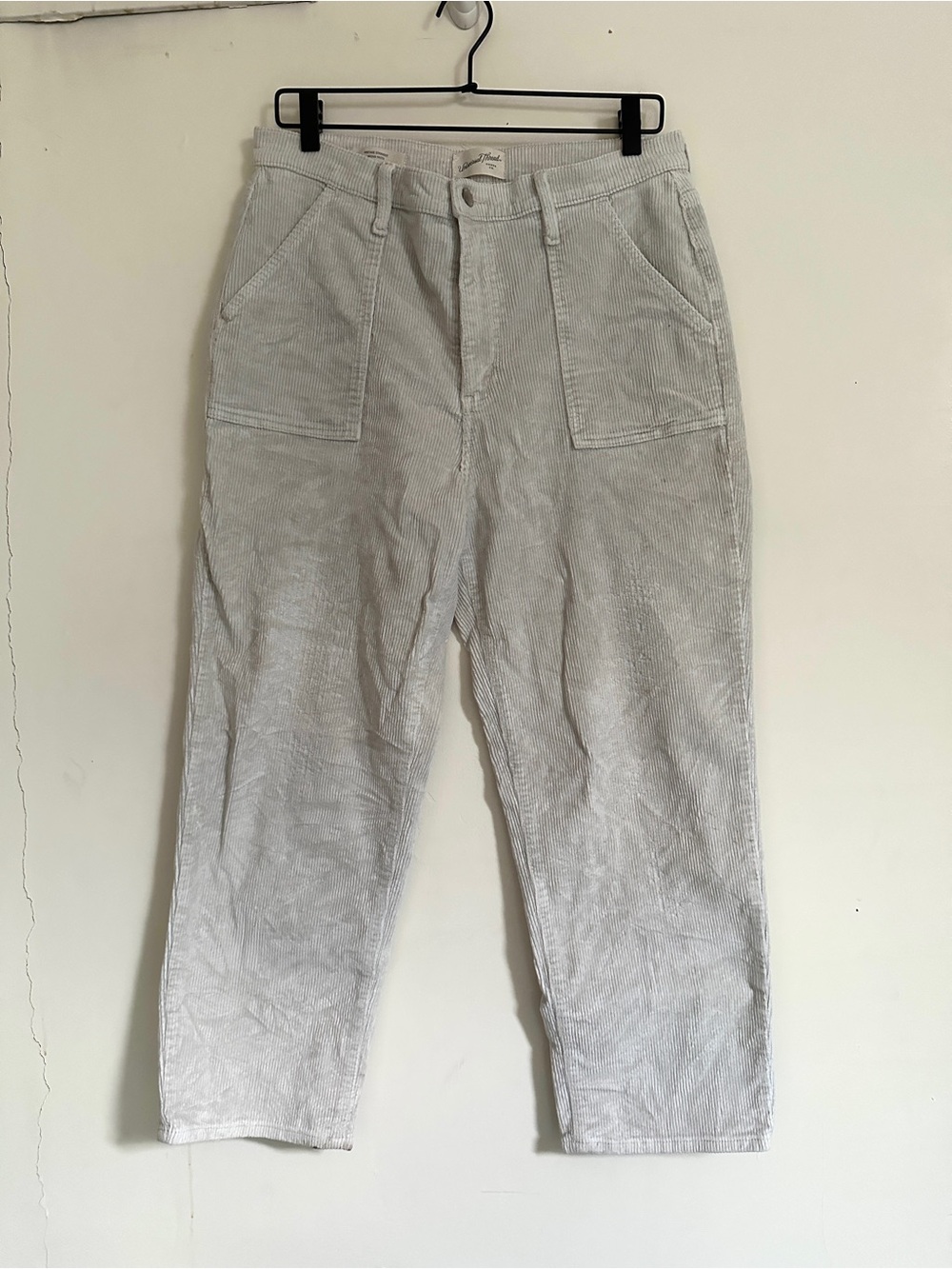 Universal Thread Light Gray Straight Corduroy Pants
